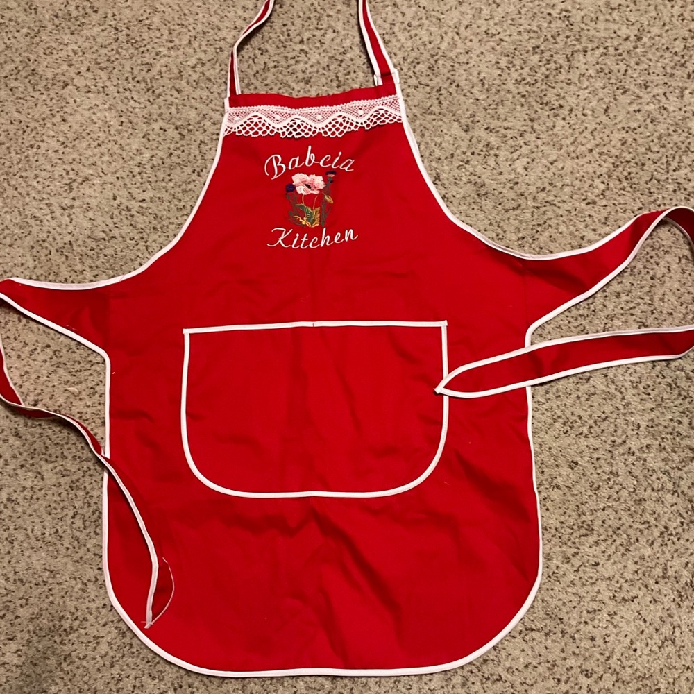 Red Polish Grandma Babcia Apron Mother’s Day Gift